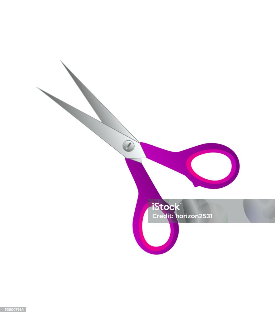 Purple Scissors Stock Illustration - Download Image Now - Art, Beauty,  Blade - iStock