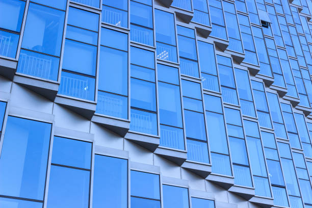 istock Geometric layout and windows of modern buildings 938008094