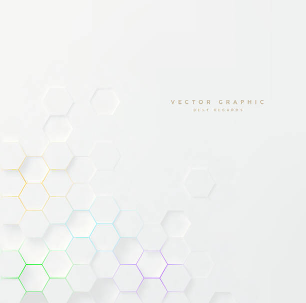 wektor 3d geometryczne tło. sześciokątne tło. - hexagon backgrounds pattern technology stock illustrations