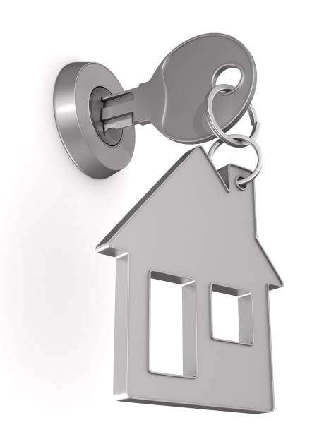 istock key and trinket house on white background. isolated 3d illustration 938031062