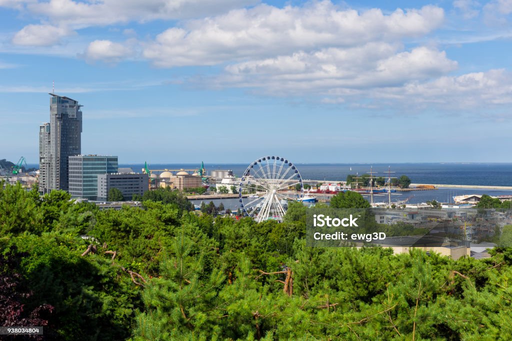 Summer view of the port and marine in Gdynia, Poland Gdynia Stock Photo