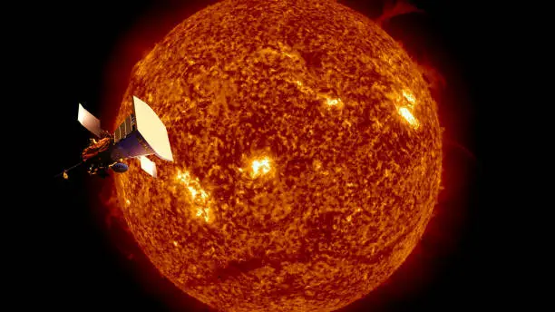 Parker solar probe transitting the sun.