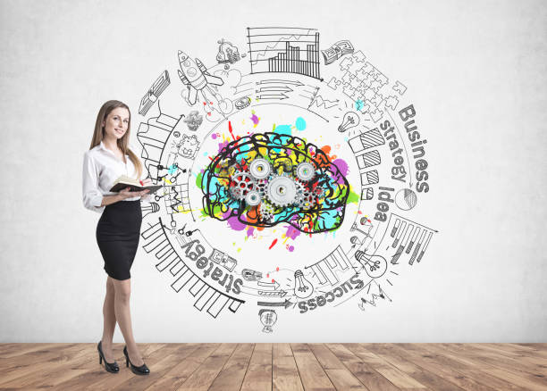 istock Curious girl s head, cog brain 938035354