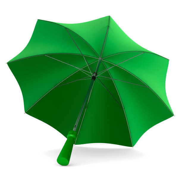 istock green umbrella on white background. Isolated 3d illustration 938041834