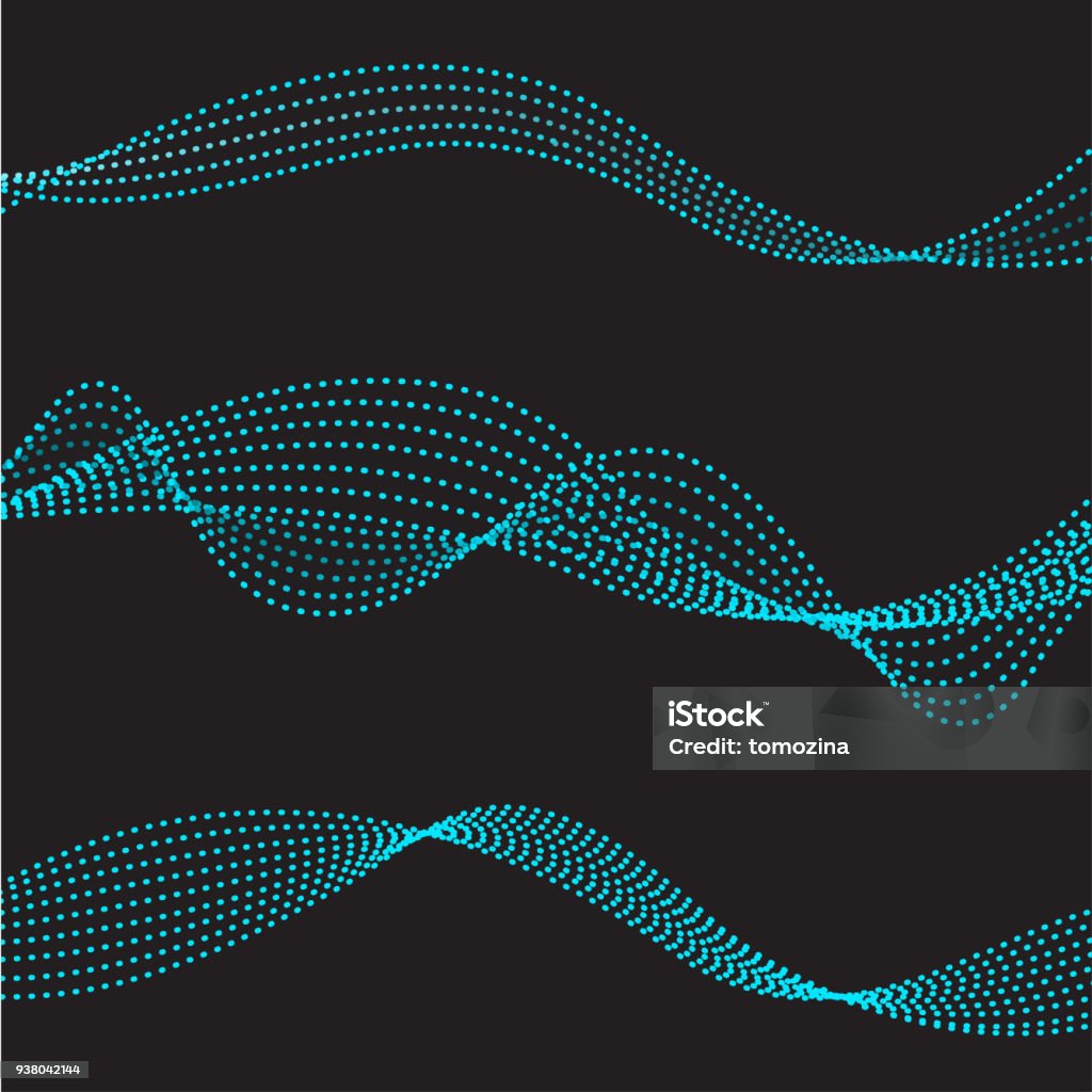 Blue Swerving Line Blue Wavy Line Stock Illustration - Download Image Now - Abstract ...