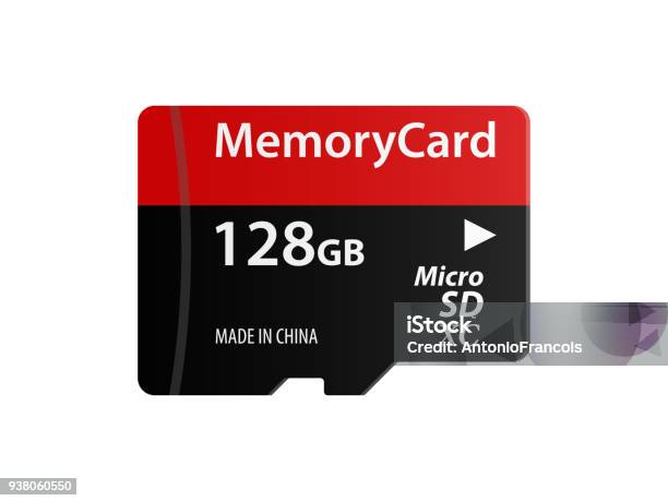 Memory Card Micro Sd Icon Vector Stock Illustration - Download Image Now - Memory Card, Magnification, South Dakota