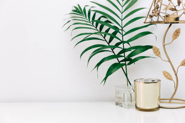 istock Minimalist home decor. Hipster still life background with copy space 938064206