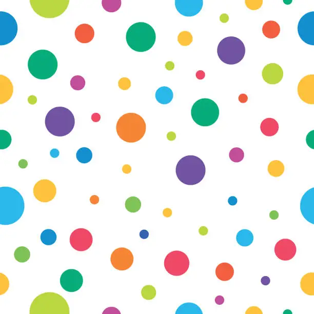 Vector illustration of Polka dot seamless pattern