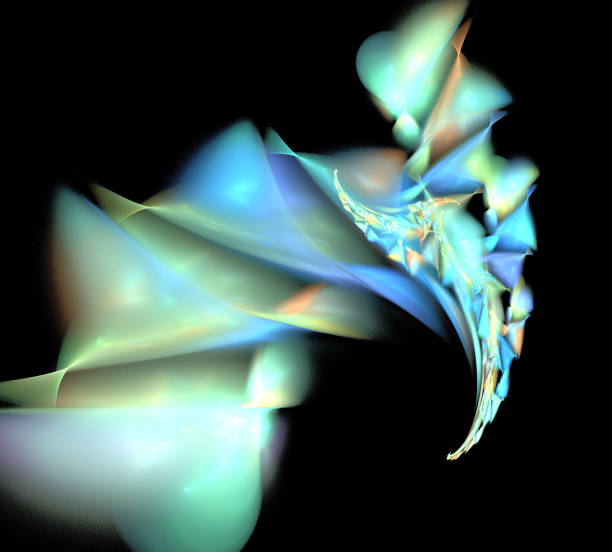 istock image of one Digital Fractal on Black Color 938072194