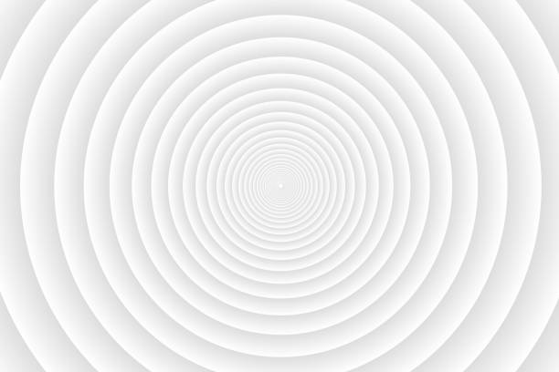 Concentric circle pattern Concentric circle elements gray pattern,  Black and white color ring, Circle spin grey target, radio wave stock illustrations