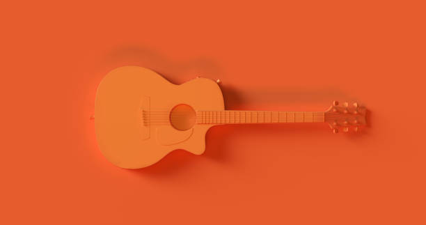 istock Orange Electric Acoustic Guitar 938084912