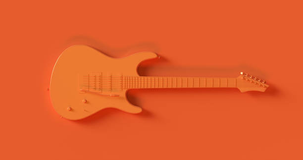 istock Orange Electric Guitar 938084960