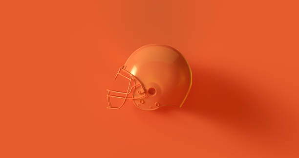 istock Orange American Football Helmet 938085242
