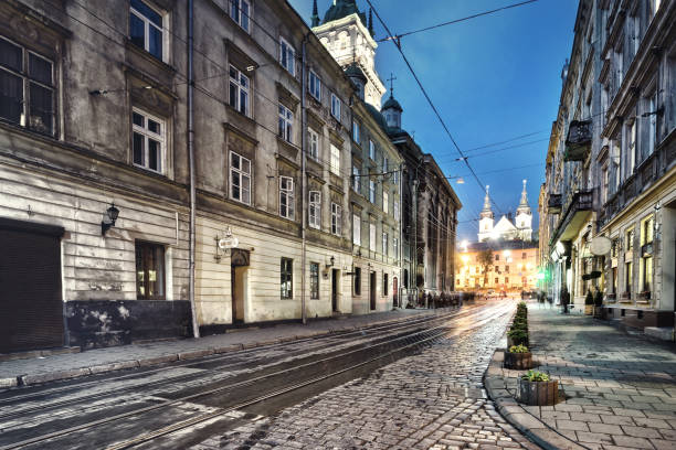 istock Stone-paved street in old town 938094192