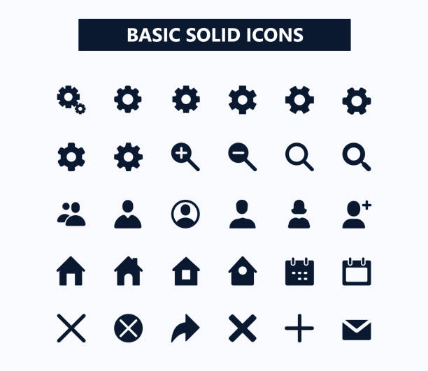 Basic web vector icons Basic web vector icons, eps 10 homepage stock illustrations