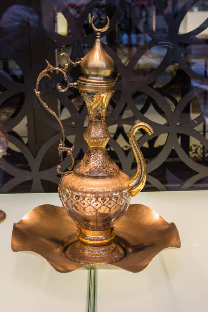 istock Very old style metal ewer water jar 938113188