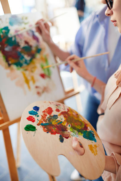 istock Palette with oil colors 938119416