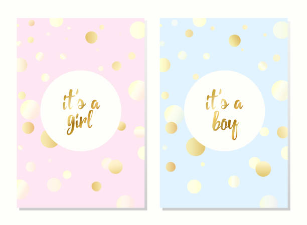 illustrazioni stock, clip art, cartoni animati e icone di tendenza di carte vettoriali per baby shower - baby shower invitation its a girl greeting card