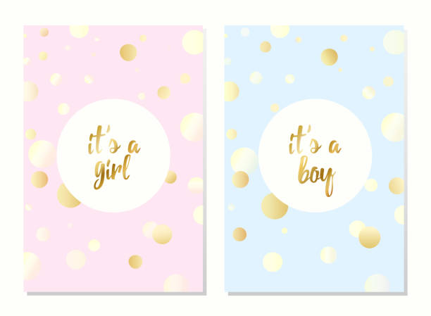 ベビー シャワーのためのベクトル カード - its a girl点のイラスト素材／クリップアート素材／マンガ素材／アイコン素材