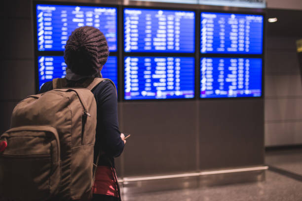 istock Woman Checking the Time of Flight 938123428
