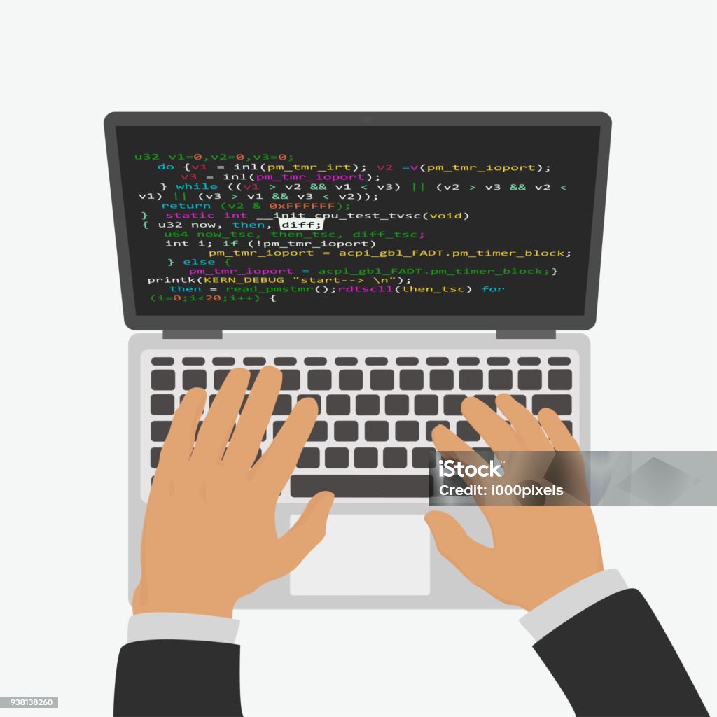 Le Programmeur Élabore Un Code De Programme Dans Lenvironnement De ...