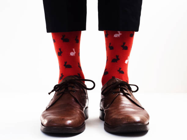 Stylish shoes and bright, funny, happy socks
