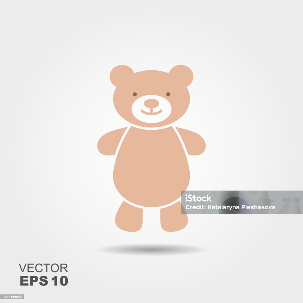 Soft toy, Teddy bear flat icon Soft toy, Teddy bear flat icon. Vector illustration Teddy Bear stock vector