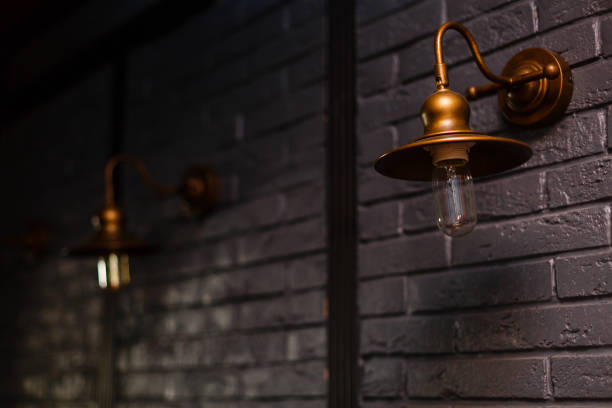 istock Wall light, industrial light in an old building 938148566