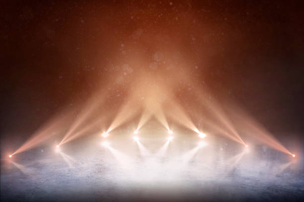 istock Background. Professional hockey stadium and an empty ice rink with lights. 938155810