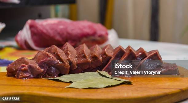 Fresh And Raw Liver On White Background Stock Photo - Download Image Now - Beef, Blood, Close-up