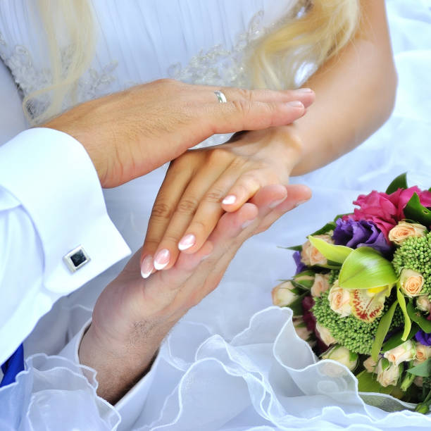 istock Beautiful bride in white dress 938162016