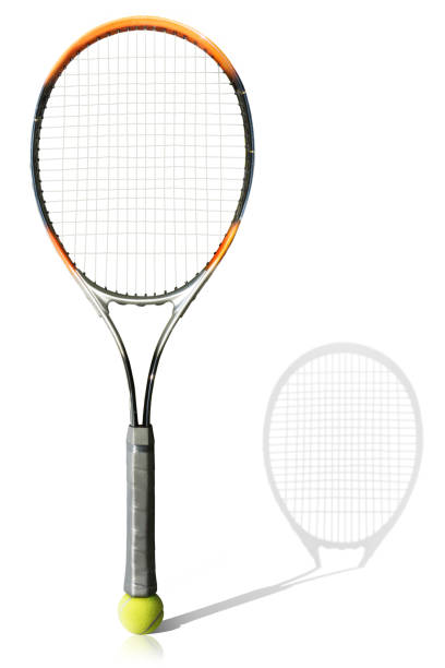 istock Tennis ball and racket the white background 938162146