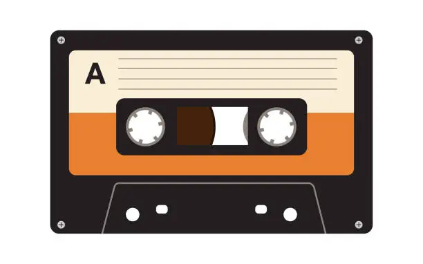 Vector illustration of Audio Cassette Tape