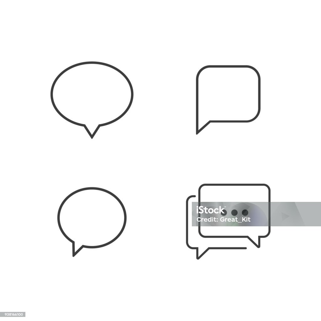 Typing in a bubble chat icon. Comment sign symbol. Flat isolated vector illustration in black on a white background Icon Symbol stock vector