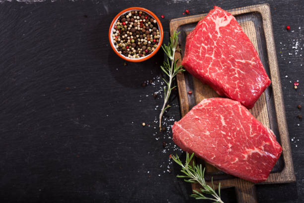 istock fresh meat with ingredients for cooking, top view 938175504