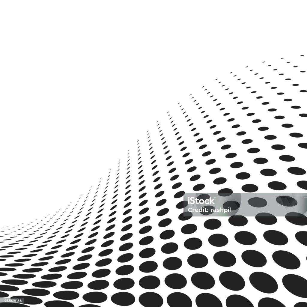 abstract spotted wavy surface abstract dotted wavy surface. spotted halftone vector background Spotted stock vector