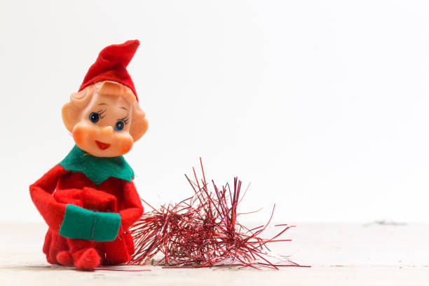 Vintage Knee Hugger Elf Christmas Decoration