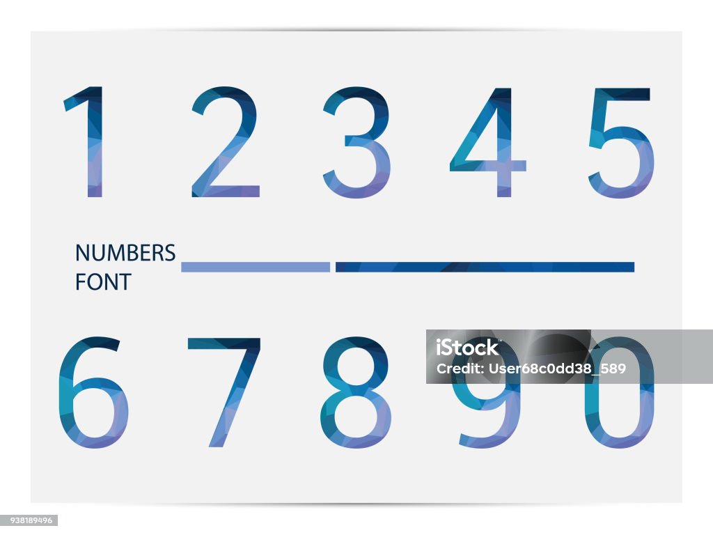 Geometry Numbers Design Number Geometric Design On Black Background Stock Illustration ...