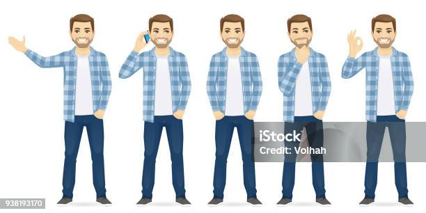 Man Casual Clothers Stock Illustration - Download Image Now - Men, Characters, Cartoon