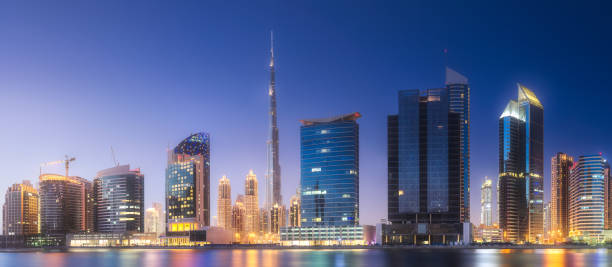 istock Panoramic view of Dubai Business bay, UAE 938205490
