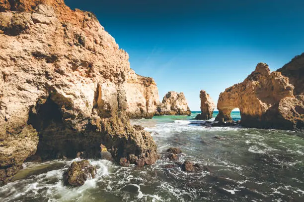 Photo of tip of piety rock formation, portugal