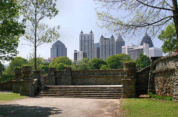 Midtown Atlanta Old and New stock photo