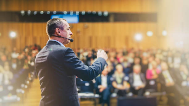istock Entrepreneurial speech at a conference 938255054