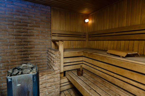istock Sauna room with traditional sauna accessories 938258236