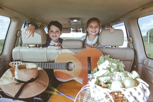 istock Cheerful boy and girl are ready for picnic 938266070