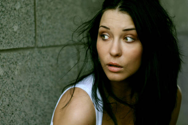 istock Anxious young woman portrait 938268304