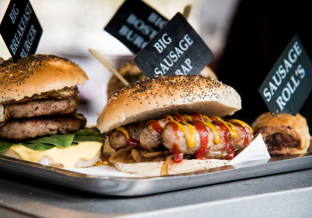 istock Delicious fresh sausages on a fresh  bun breads. 938269208