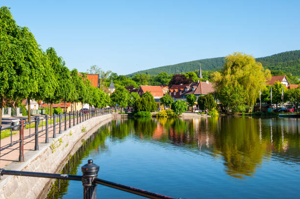 town of Ilsenburg in Germany on a summer day