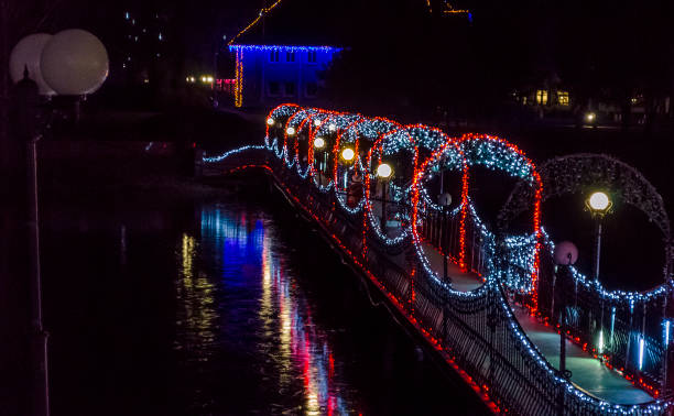 istock bridge in festive lights at night 938276698