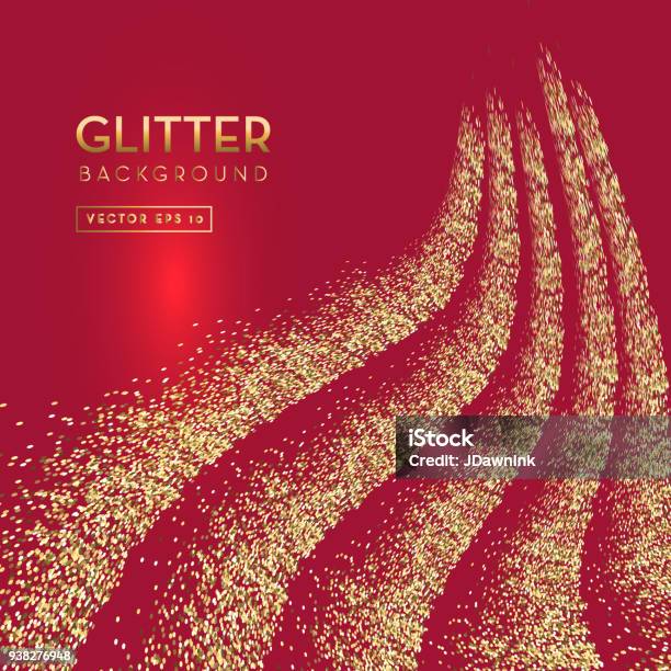 Red And Gold Glitter Background Template Design Layouts Stock